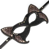 Rebellion mască de pisică din piele sensuală de culoare maro BDSM - 79409340 - 4
