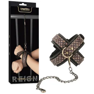 Rebellion cătușe elegante din piele cu lanț 34,5 cm - 77325774