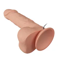 Vibrator realist tip penis cu ventuză și telecomandă, culoarea pielii - 70640419 - 5