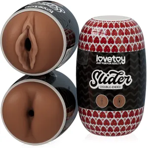 Masturbator dublu față pentru bărbați vagin și anus maro - 76260979