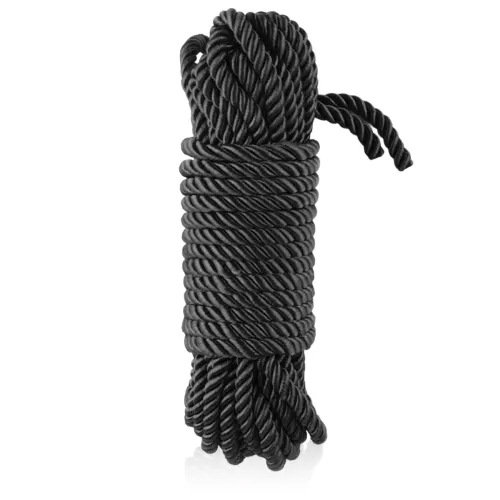 Frânghie neagră din bumbac pentru legare 10 m accesoriu BDSM - 76435739