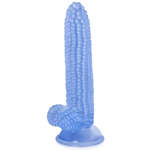 Dildo stimulativ 20 cm penis albastru știulete de porumb - 79213865