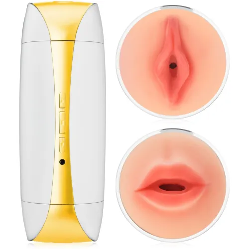MASTURBATOR VIBRATOR - 36 FUNCȚII - 2IN1 VAGIN REALIST ŞI GURĂ PENTRU A SUGE - 71981060