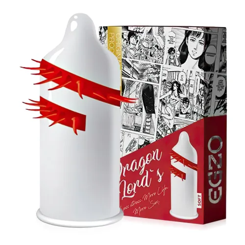 Prezervativ cu proeminențe EGZO Dragon Lords - 70856021