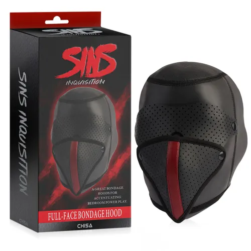 Masca din piele cu bandă pentru ochi pentru sesiuni BDSM și jocuri de rol - 77039546