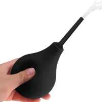 Irigator negru tip pară pentru clismă anală 224 ml - 76650758 - 4