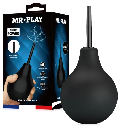 Irigator negru tip pară pentru clismă anală 224 ml - 76650758