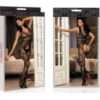 BODY EROTIC BODYSTOCKING CU SALOPETĂ STRÂMTĂ LA PICIOARE DESCHISE - 79609956 - 3