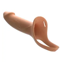Harnasament strap-on cu manșon pentru penis culoarea pielii - 74696456 - 4