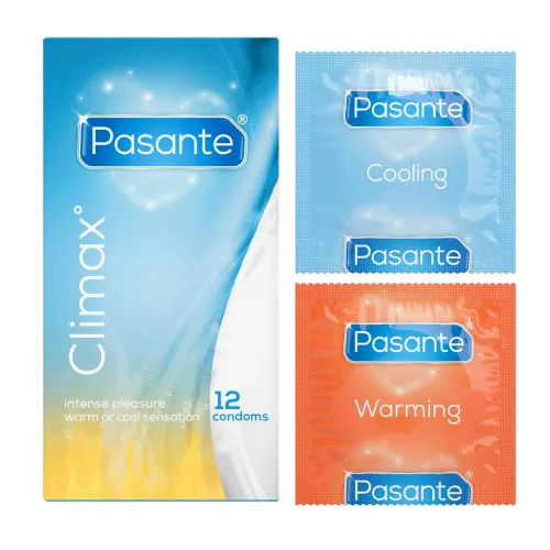 Pasante Climax prezervative răcoritoare și încălzitoare 12 buc  - 74385011