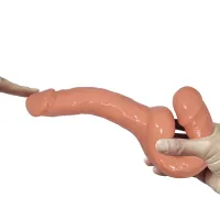 Ham strap-on autoportant dublu dildo pentru cupluri pegging 25 cm - 70266474 - 4