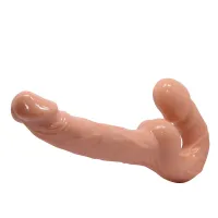 Ham strap-on autoportant dublu dildo pentru cupluri pegging 25 cm - 70266474 - 2