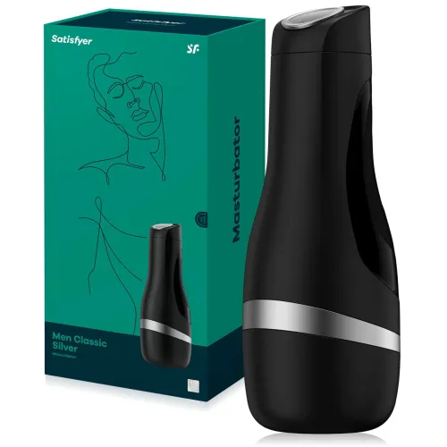 SATISFYER MEN CLASSIC - MASTURATOR PENTRU STIMULAREA ÎNTREGULUI PENIS CU INTERIOR CYBERSKIN ȘI EFECT DE ASPIRAȚIE - 79585720