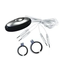 Electrostimulator dublu cu inel pentru penis și bandă pentru scrot - 78995468 - 2