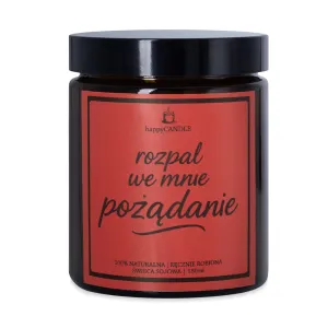 Lumânare din soia cu inscripția "Aprinde dorința în mine" pentru cupluri - 72196190