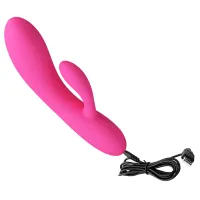 Vibrator roz din silicon cu stimulare clitoridiană, 30 de programe - 76451389 - 4