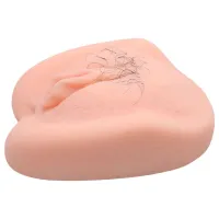 Vagin artificial realist cu vibrații și păr pubian + telecomandă - 78005976 - 5