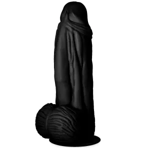 Dildo negru puternic, venos, penis realist cu un diametru de 7 cm - 74302835