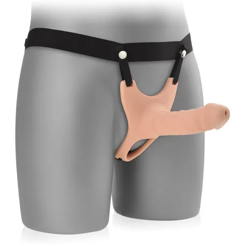 Strap-on cu penis realist de 15cm și curea reglabilă - 71085938
