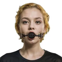 Rebellion dop gag elegant din silicon cu găuri jucărie BDSM pentru cupluri - 78891442 - 4