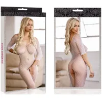BODYSTOCKING OPEN CROTCH LENJERIE EROTICĂ COMBINEZON DIN PLASĂ  – 74917843 - 4