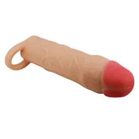 Manșon realist pentru mărirea penisului culoarea pielii + 5 cm - 73833366 - 2