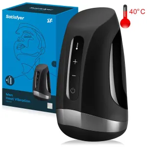 SATISFYER MEN HEAT VIBRATION - MASTURBATOR IMITÂND SEXUL ORAL CU FUNCȚIE DE ÎNCĂLZIRE DE PÂNĂ LA 40 DE GRADE CELSIUS - 77171897