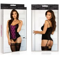 LENJERIE EROTICĂ SET PENTRU CORP DESCHIS CU CIORAPI ȘI TANGA - 76283324 - 3