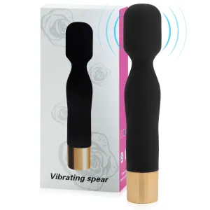 Mini wand negru masaj 10 funcții impermeabil 14,5 cm - 73657780