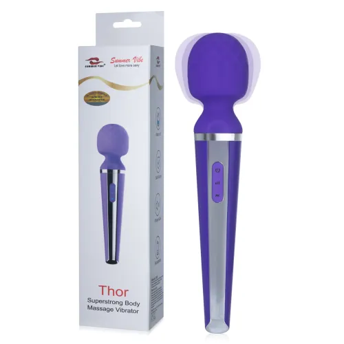 Vibrator baghetă WAND mov, 20 moduri de vibrație + 8 trepte de intensitate - 75201236