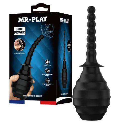 Pară neagră pentru clismă irigator pentru sex anal 330 ml - 73026801
