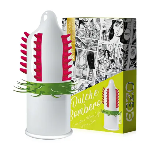 Prezervativ cu protuberanțe EGZO Dulche Bombero - 74677958