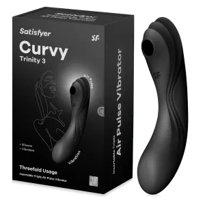 Satisfyer Curvy Trinity vibrator pentru femei cu stimulator de aer - 75637666