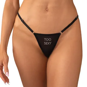 Obsessive Violami șiruri de chiloți transparente cu inscripția "Too Sexy" - 77716654
