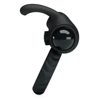 Inel erectil vibrant negru cu stimulator pentru clitoris - 75153218 - 6