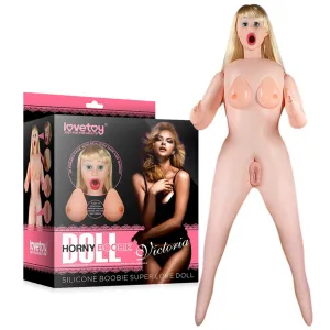 Păpușă sexuală realistă blondă 152 cm bust din silicon + 3 deschideri - 71247683
