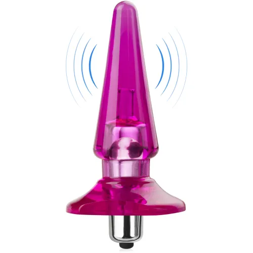 Dop anal roz cu vibrații din gel roz cu 7 vibrații – 70644032