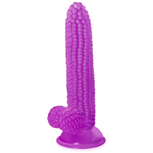 Dildo stimulant de 20 cm penis violet știulete de porumb - 70269477