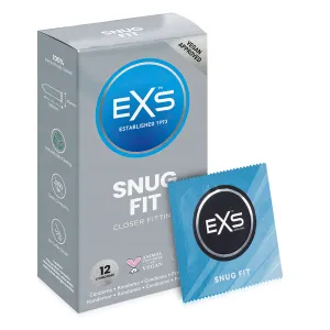 Prezervative EXS SNUG CLOSER FIT 12 bucăți mai strâmtă, potrivire mai bună - 70678269